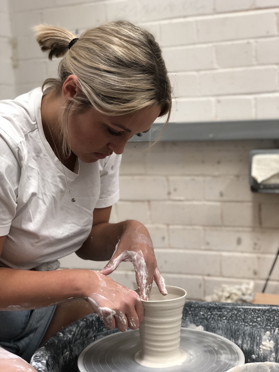 New Designers ceramicist Charlotte Cooper at work