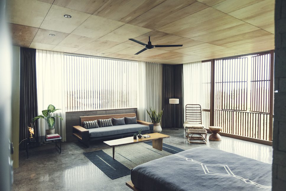 An example of one of the neutral toned suites at The Slow