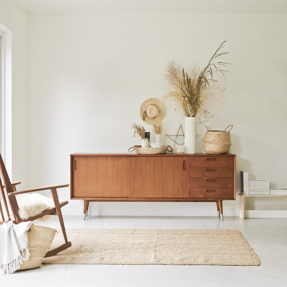 solid teak sideboard