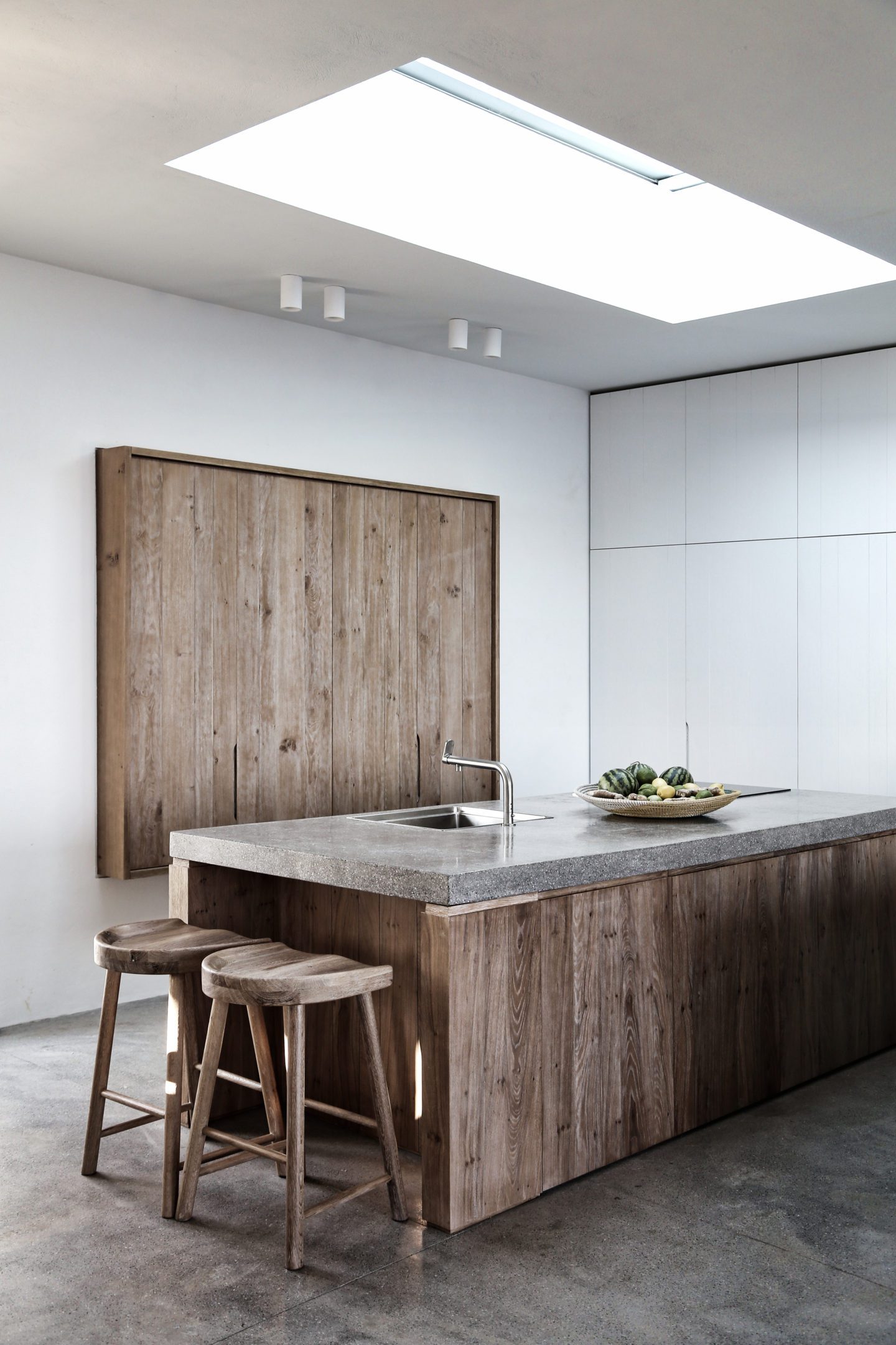 Timber is one of the key materials in this kitchen from Block722