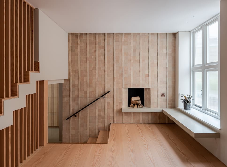 Bespoke fireplace at Palladian Tile House